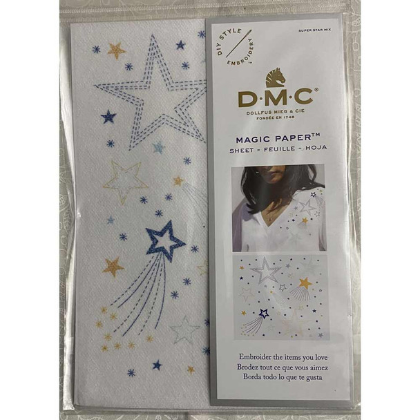 DMC Magic Paper Sheet, Water-soluble Embroidery Base with Printed Design, FC114 - Main image