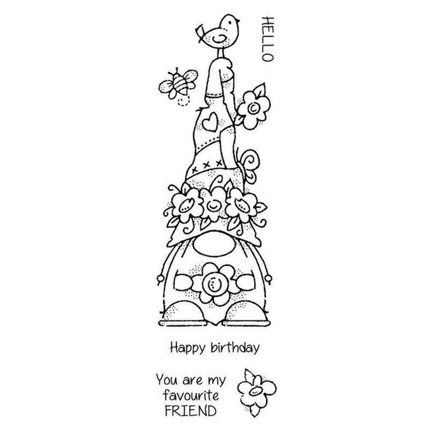 Woodware Gnome Collectio Clear Stamp Set 