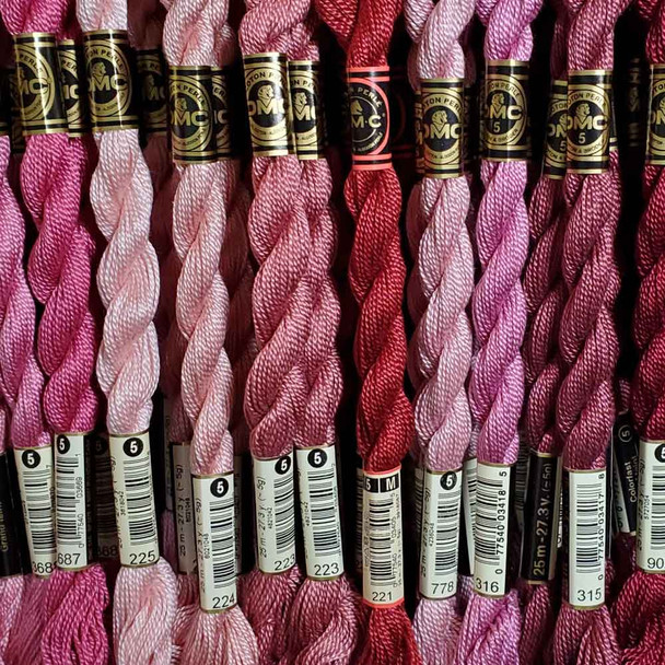 DMC No. 5 Pearl Cotton Skeins | 25m | 208 to 369 | Various Colours