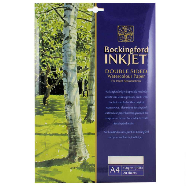 Bockingford Inkjet Double Sided Watercolour Paper, A4 20 Sheets - Main Image