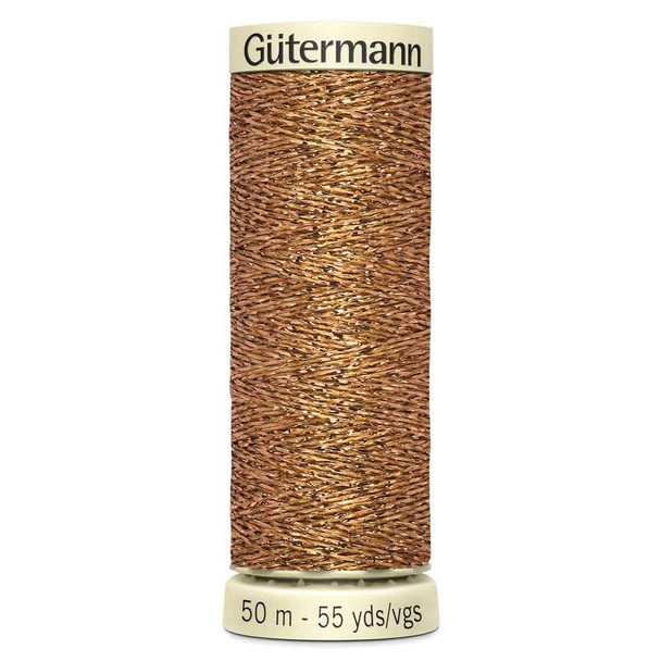 Metallic Glitter Threads | 50m Reels | Gutermann - 36 Copper