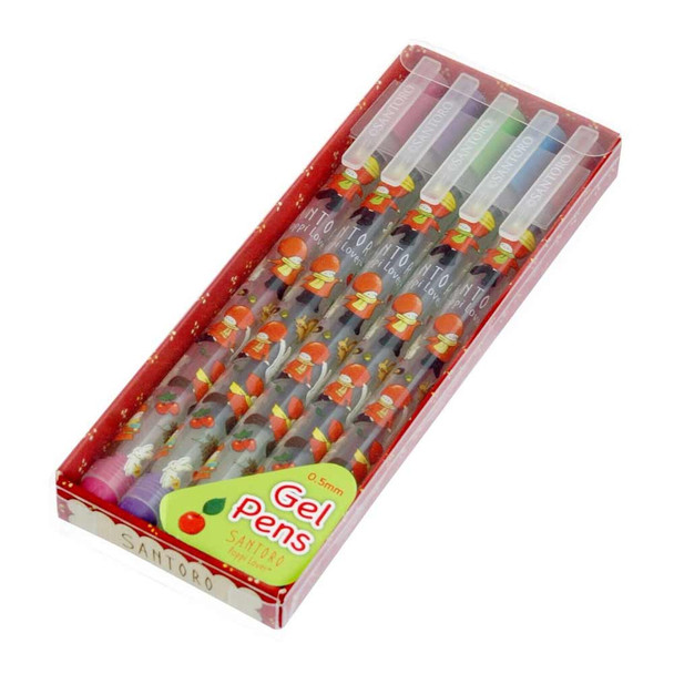 Santoro Poppi Loves - 5 Gel Pens 0.5mm