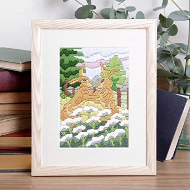Twilleys of Stamford Long Stitch Kit | Hares in Meadow Design