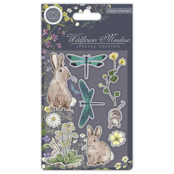 Craft Consortium Wildflower Meadow Special Edition Katy Hackney Cling Stamp Set | 9 Stamps - Main image