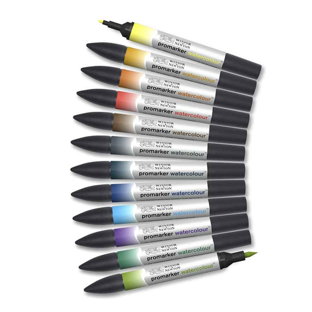 Winsor & Newton Promarker Watercolour | Pack of 12 Landscape Tones