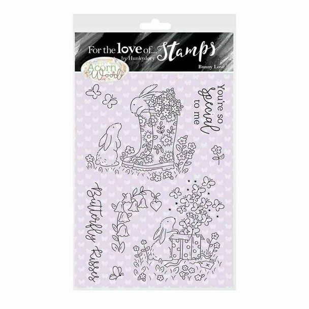 Hunkydory Bunny Love Acorn Wood | For the Love of Stamps | 8 Pieces Main Image