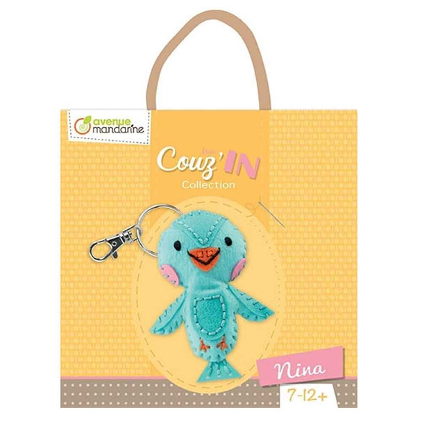 Exaclair Mini Couz'in Keyring Sewing Kit Avenue Mandarine | Nina the Bluebird Design