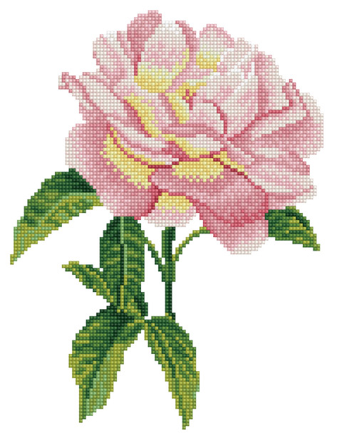 Diamond Painting Kit: Pink Rose (DD5.069)