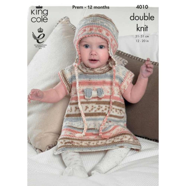 Baby Set Knitting Pattern | King Cole Cherish DK 4010 | Digital Download - Main image