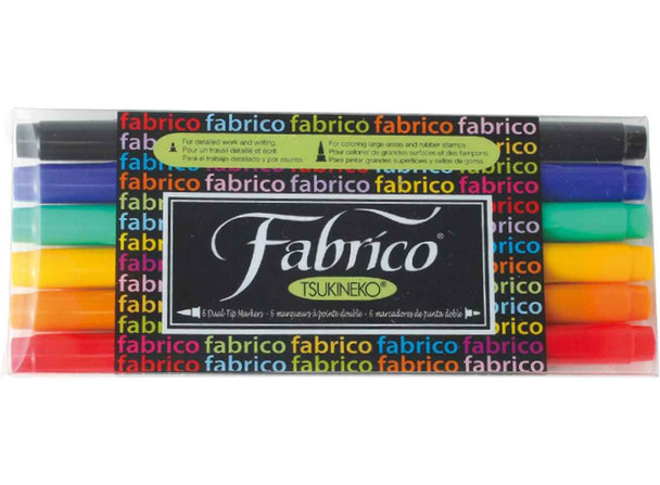 Fabrico Dual Marker Set | 6 Pens | Tsukineko