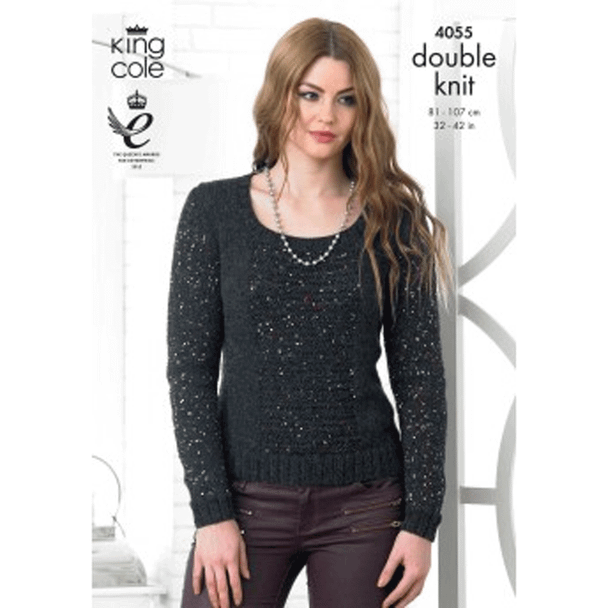 Ladies Sweater and Slipover Knitting Pattern | King Cole Baby Alpaca DK and Cosmos 4055 | Digital Download