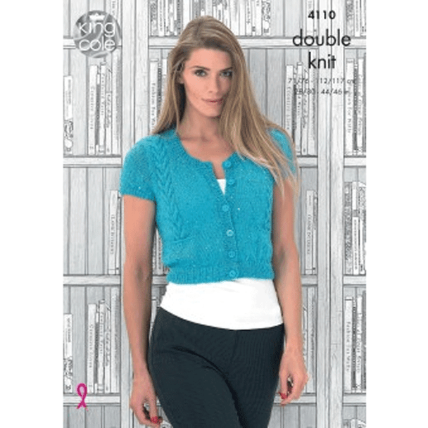 Ladies Cardigan and Sweater Knitting Pattern | King Cole Galaxy DK 4110 | Digital Download - Main Image