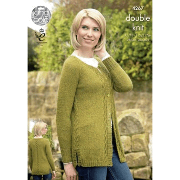 Ladies Tunic and Cardigan Knitting Pattern | King Cole Panache DK  4267 | Digital Download - Main Image
