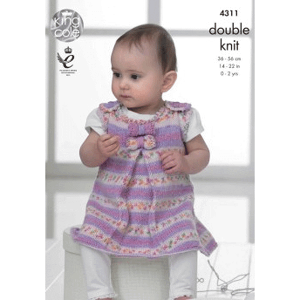 Baby Set Knitting Pattern | King Cole Drifter for Baby DK and Cotton Soft DK 4311 | Digital Download