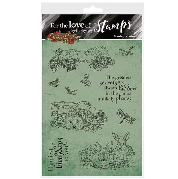 Garden Visitors A6 Clear Cling Stamp Set | For the Love of Stamps | Hunkydory