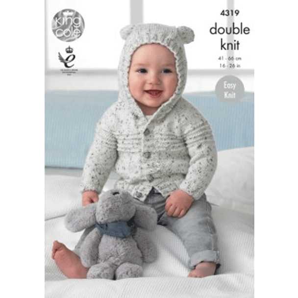 Babies Cardigans and Hat Knitting Pattern | King Cole Smarty DK 4319 | Digital Download - Main Image