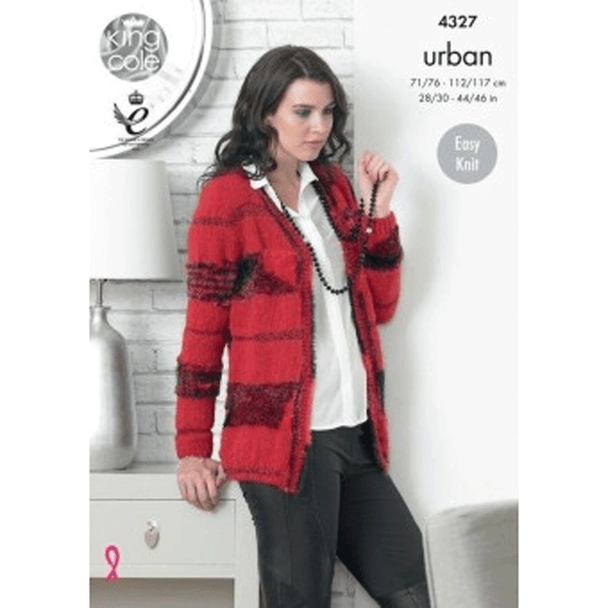 Ladies Jackets Knitting Pattern | King Cole Urban Aran 4327 | Digital Download - Main Image
