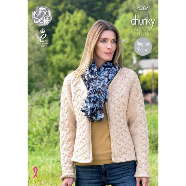 Ladies Waistcoat and Jacket Knitting Pattern | King Cole Big Value Chunky 4384 | Digital Download - Main image