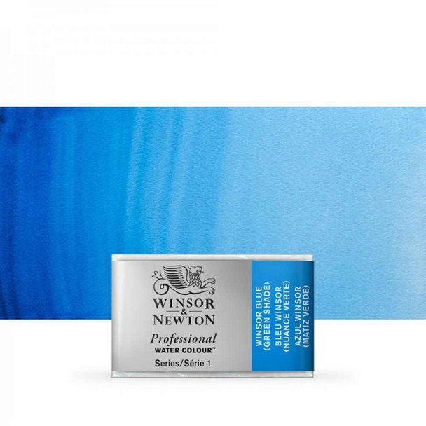 Winsor & Newton Professional Watercolours Whole Pan | Various Colours - Winsor Blue (Green Shade)