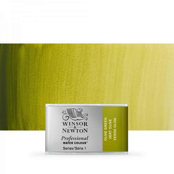 Winsor & Newton Professional Watercolours Whole Pan | Various Colours - Olive Green