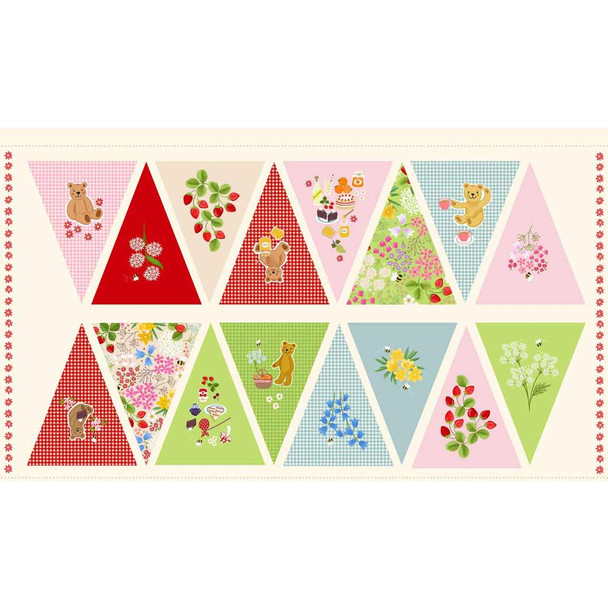 Teddy Bear's Picnic Bunting Panel | A818 | Lewis and Irene
