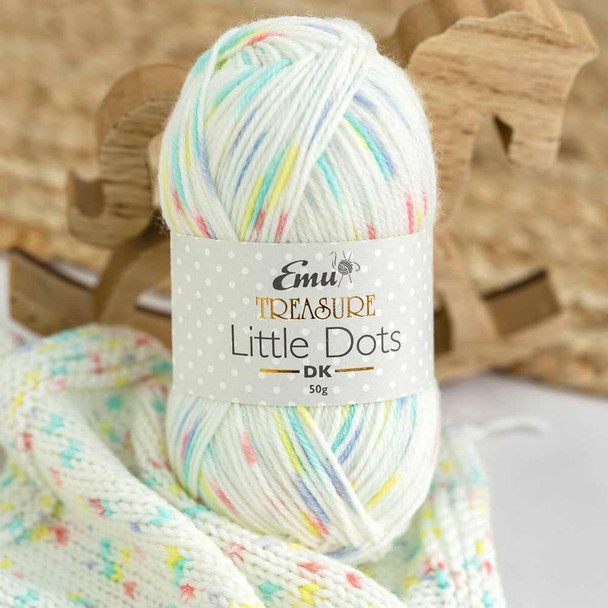 Emu Treasure Little Dots DK Knitting Yarn, 50g Balls