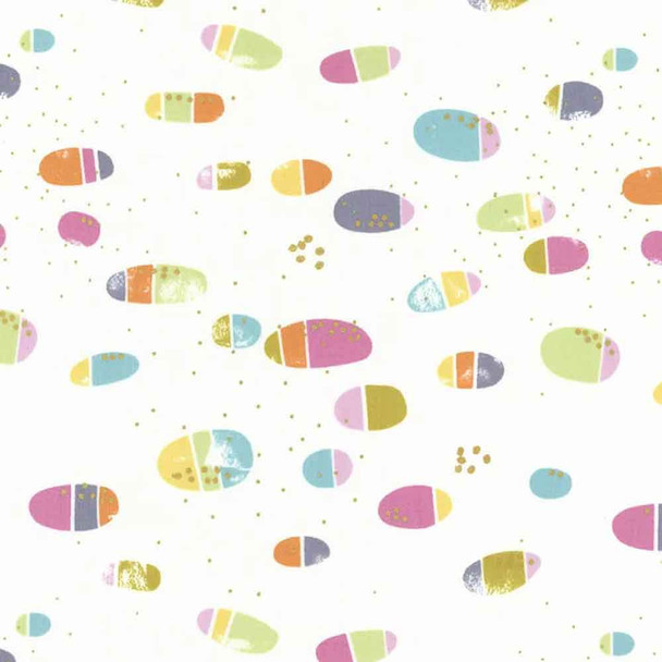 Pop Bubbles on Lace with Gold Metallic | 1834M-19 | Flirtation | Zen Chic | Moda Fabrics