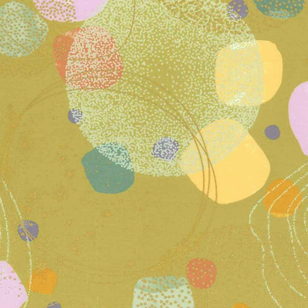 Party Lights on Zest with Gold Metallic | 1830M-17 | Flirtation | Zen Chic | Moda Fabric