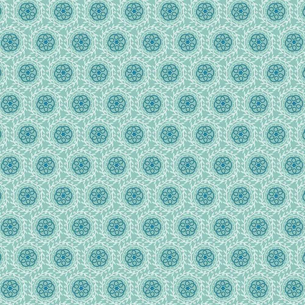 Chalki Tile on Green | A805.3 | Chalki Collection | Lewis and Irene