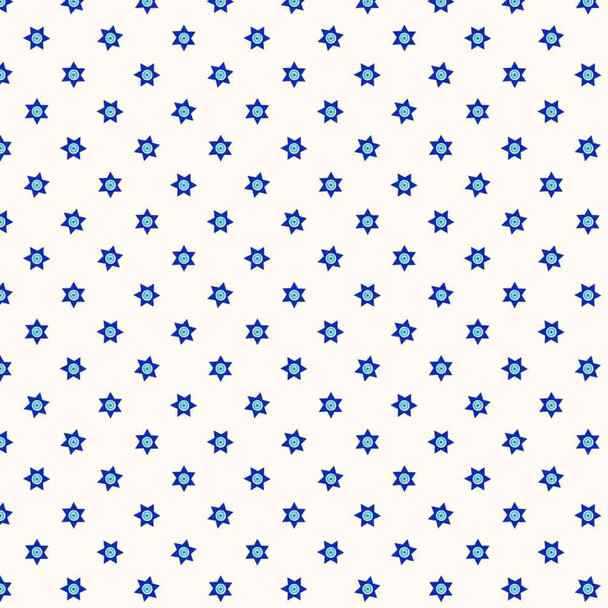 Mati Star on White | A803.1 | Chalki Collection | Lewis and Irene