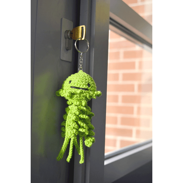 Crochet Your Own Jellyfish Keyring | Knitty Critters | Green