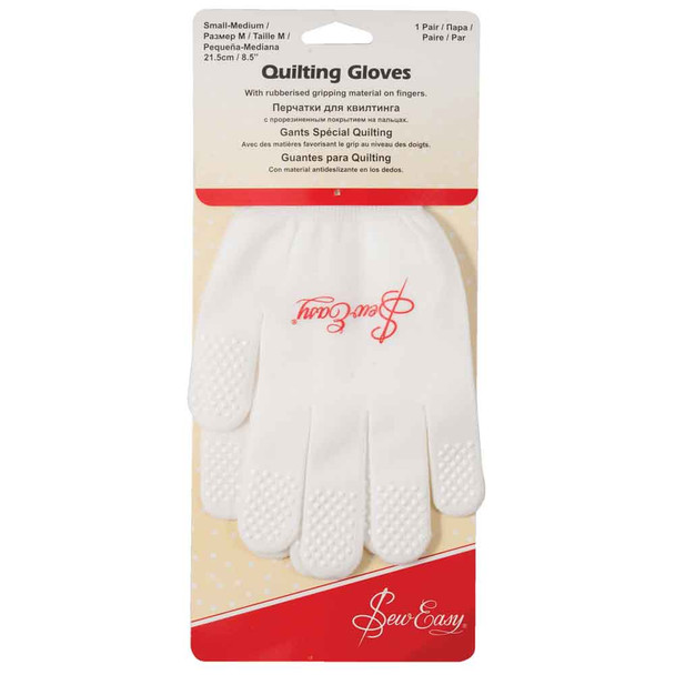 Quilting Gloves with Rubberised Grips | Sew Easy | Small - Medium