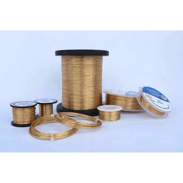 20 metre Coil | Gilt Coloured Wire | 0.4mm