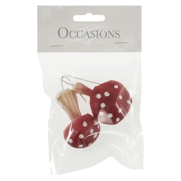 Soft Foam, Red Toadstools on Wire | 2pcs | Occasions - Main Image