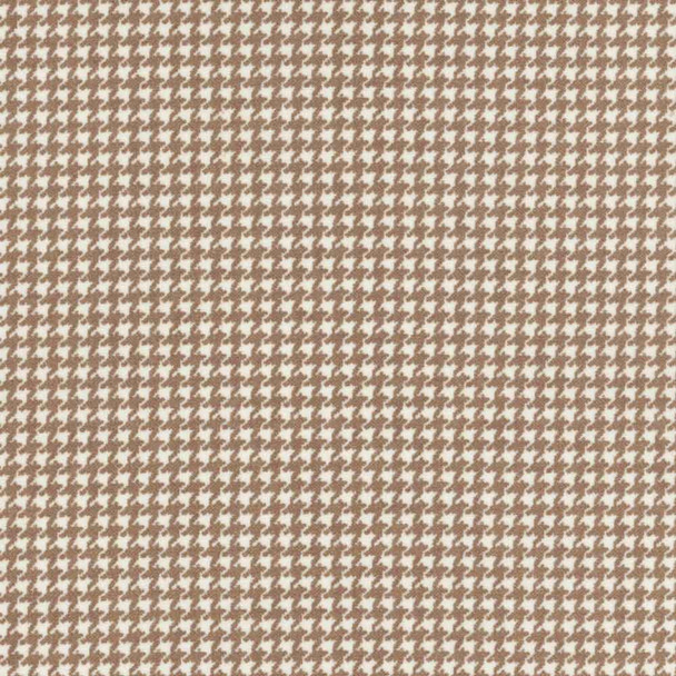 Farmhouse Flannels III Primitive Gatherings Moda Fabric | 49276-13F Cocoa Small Houndstooth Check - Main Image
