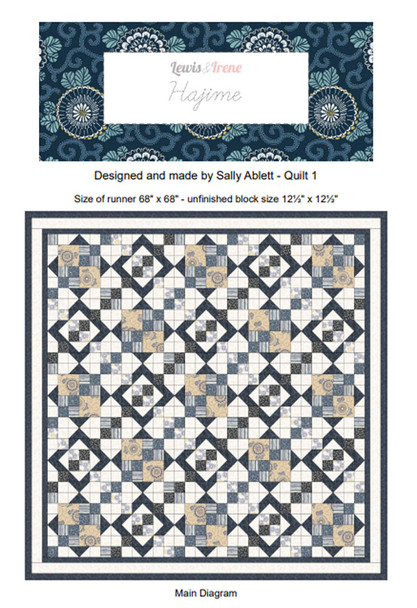 Hajime Quilt pattern for Lewis and Irene