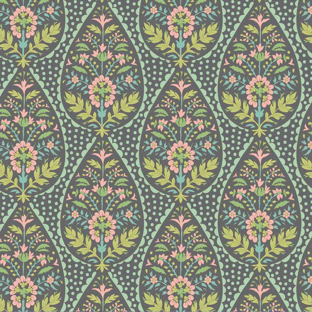 Tilda's Sanctuary | Adina's Grey Green Flowers | 100576 | Tilda Fabric