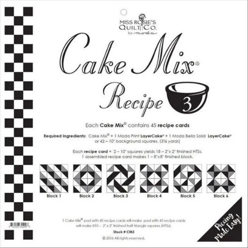 Moda Cake Mix Recipe Patterns no.3
