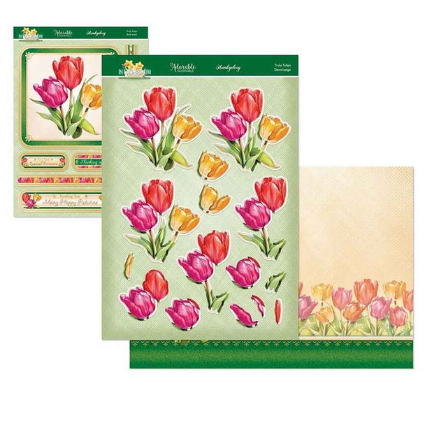 Truly Tulips In Full Bloom Deo-Large Decoupage Set Contents
