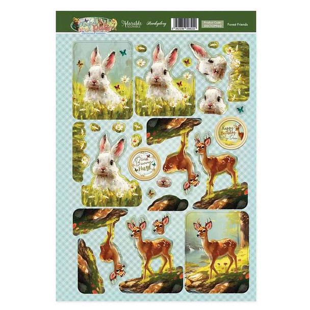 Forest Friends from Playful Pals Decoupage Topper Sheet Range by Hunkydory