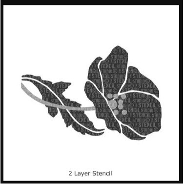 Poppy & Leaf | The Stencil Studio | A4 | Reusable