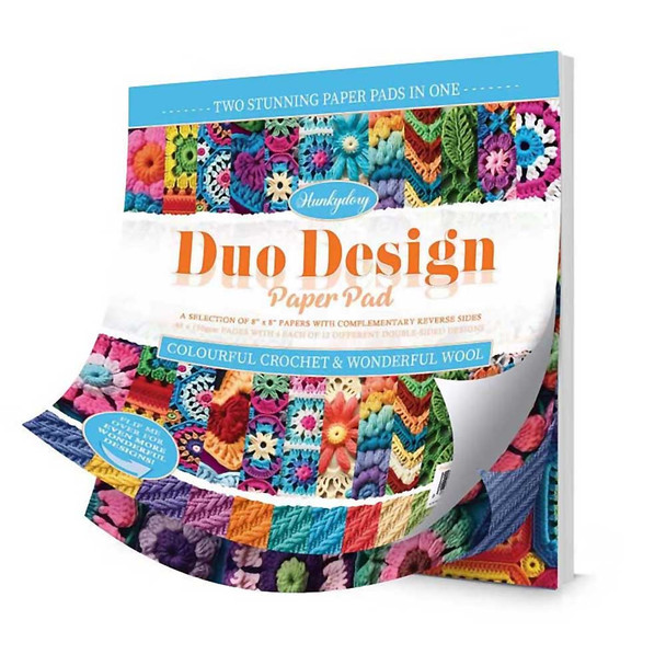 Wonderful Wool Duo Design - 8" x 8" Doubled Sided Patterned Paper Pads | Hunkydory