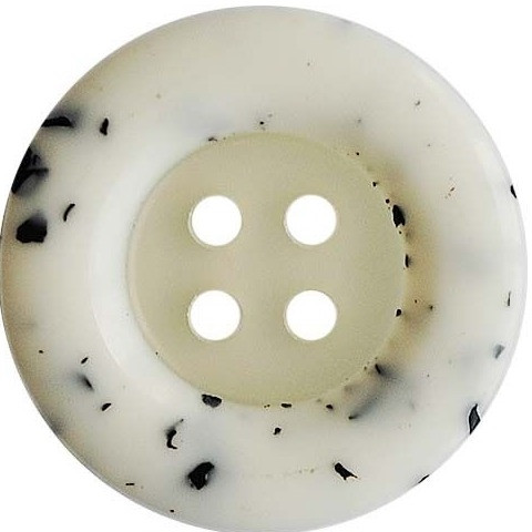 Dill Buttons | White with speckles | 18mm Button