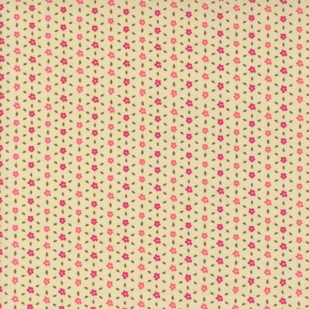 Teeny Pink Flowers on Pearl Cream - Sagewood - 11956-11 - Crystal Manning - Moda