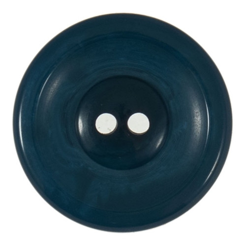 Button | Eco-Conscious | Bio Resin | 2 Hole | Rimmed | 25mm | Navy