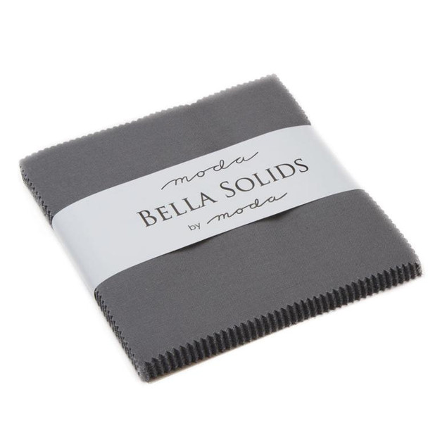 Bella Solids Charm Pack | 9900PP-202 Graphite | Moda Fabrics