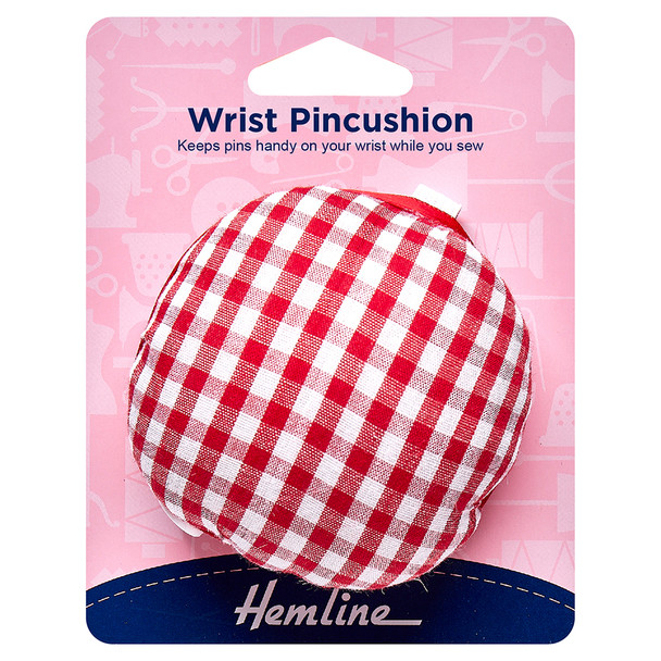 Red Gingham Wrist Pincushion