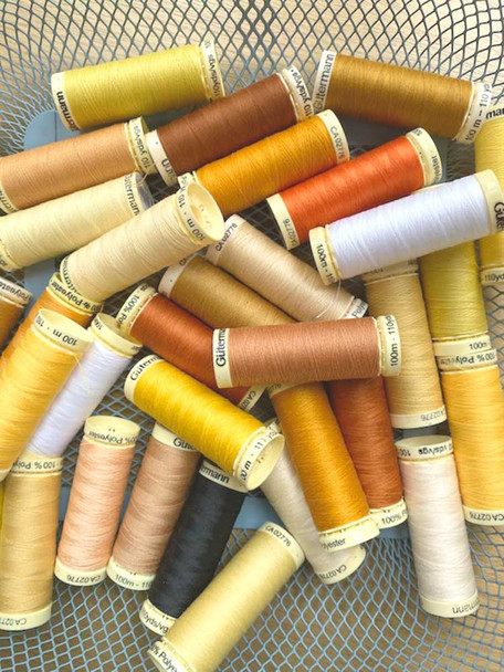 Sew All Threads | 100m Reels | White, Creams, Yellows & Oranges | Gütermann