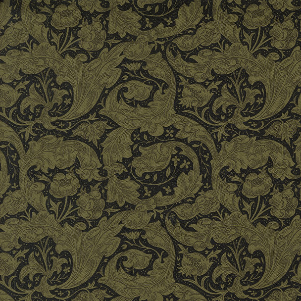 Bachelors Button on Ebony | Morris Manor | 8394-15 | Barbara Brackman