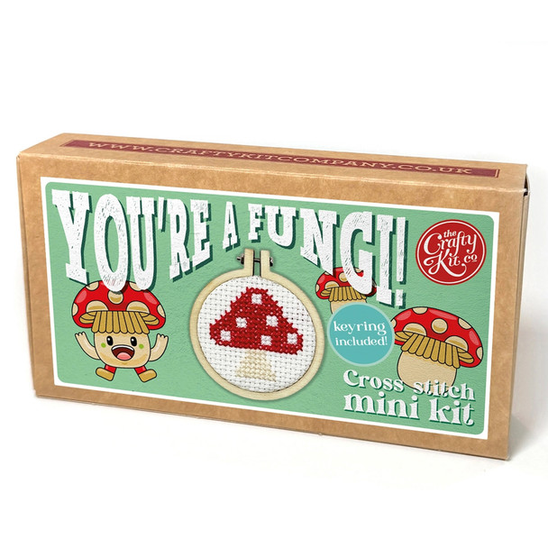 You're a Fungi | Matchbox Mini Cross Stitch Kit | The Crafty Kit Company